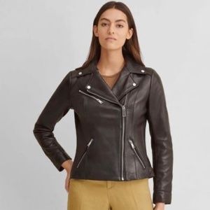 Calvin Klein leather moto jacket NWT